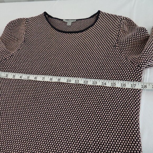 COS Womens Textured Knit Sweater Dress Pink Navy 3/4 Sleeves Size Med Cotton EUC - Picture 5 of 7